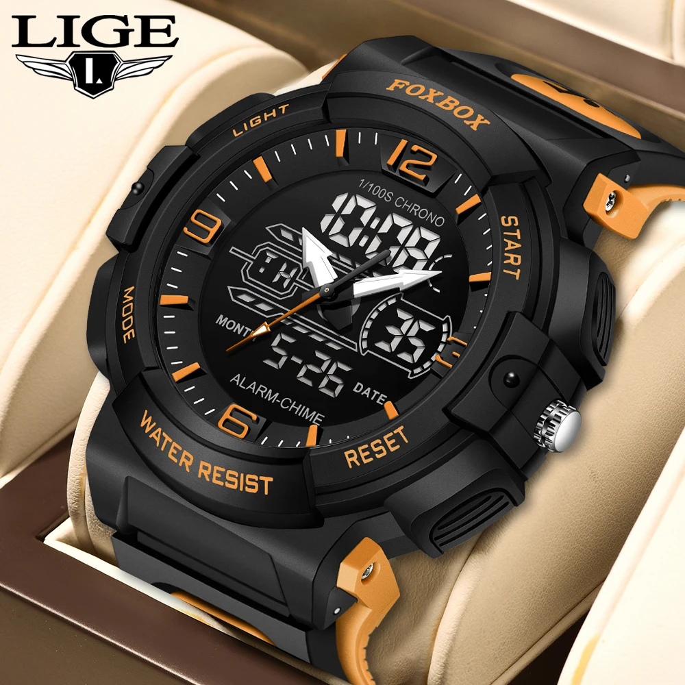 LIGE FOXBOX Dual Display Sports Watch
