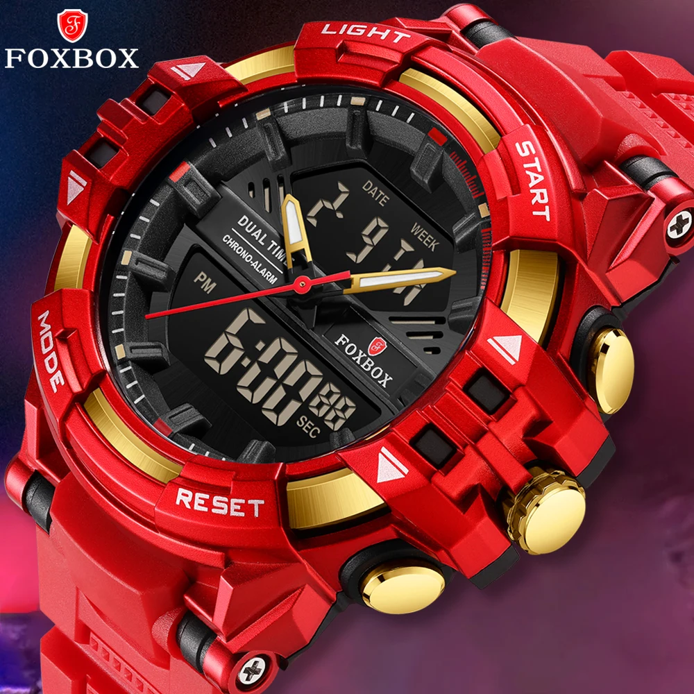 Rugged FOXBOX Waterproof Digital Watch