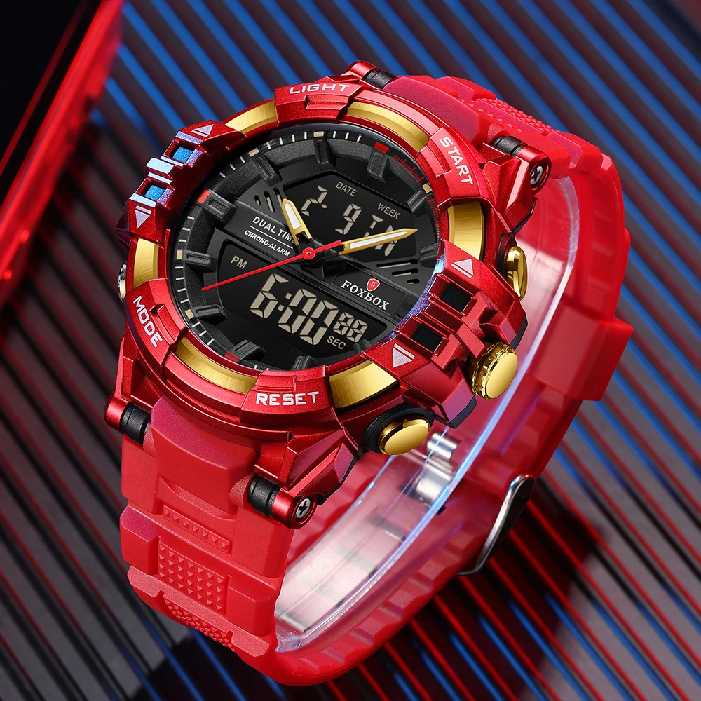 Rugged FOXBOX Waterproof Digital Watch