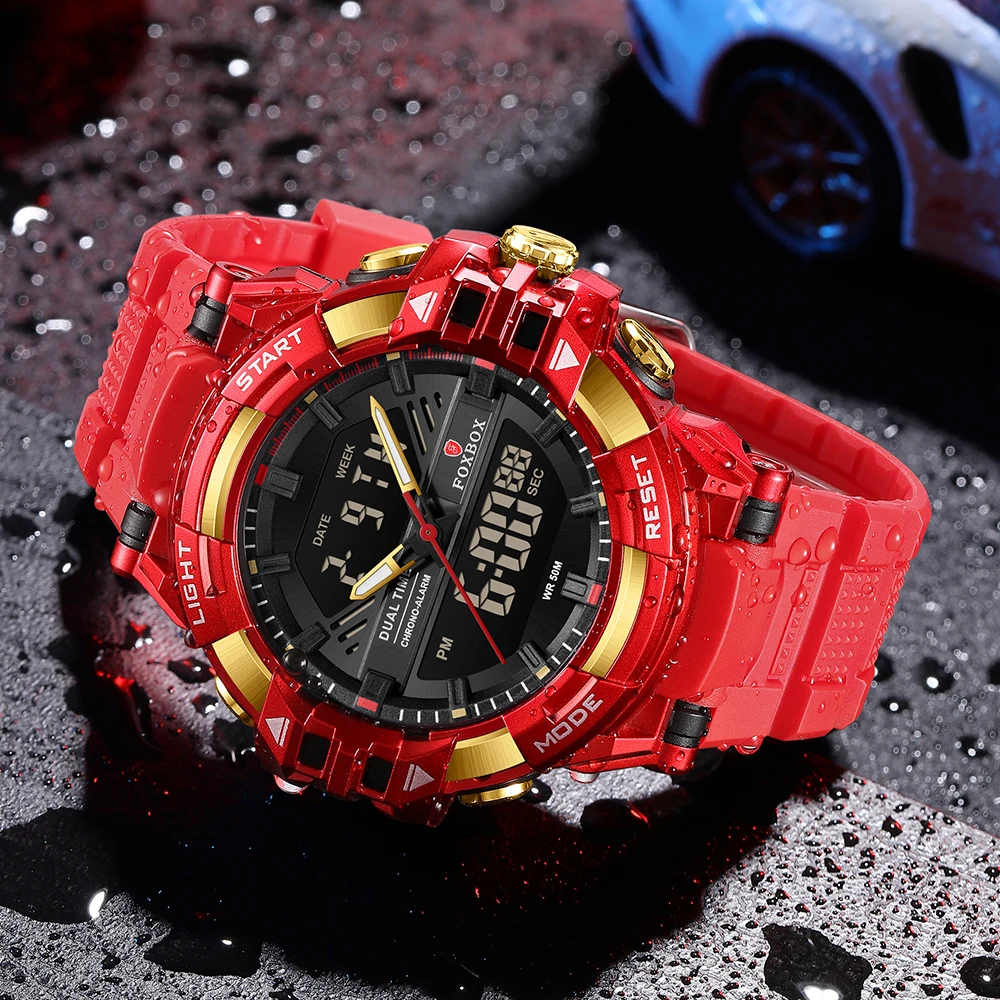 Rugged FOXBOX Waterproof Digital Watch