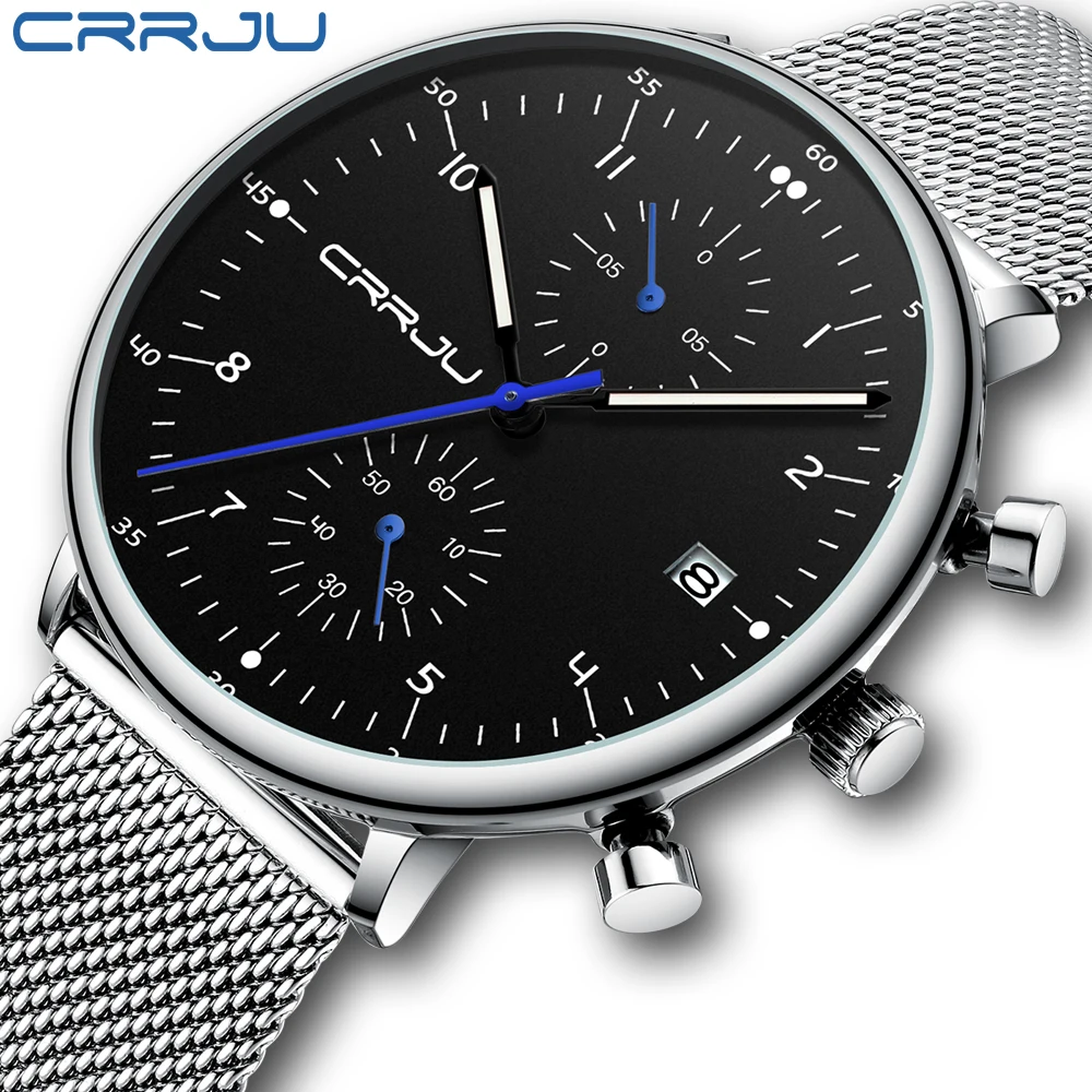 CRRJU Men’s Chronograph Watch Top Brand