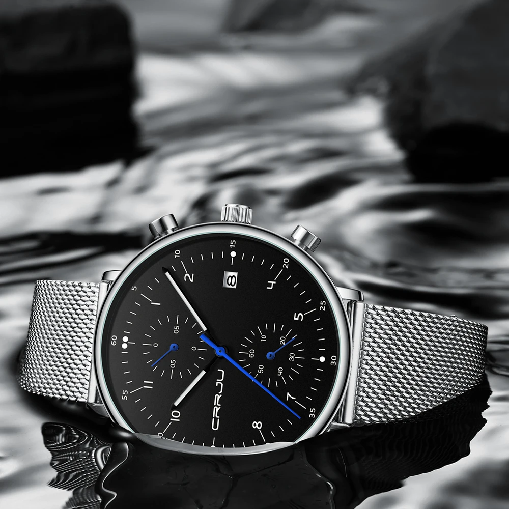 CRRJU Men’s Chronograph Watch Top Brand