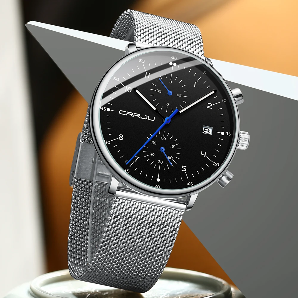 CRRJU Men’s Chronograph Watch Top Brand