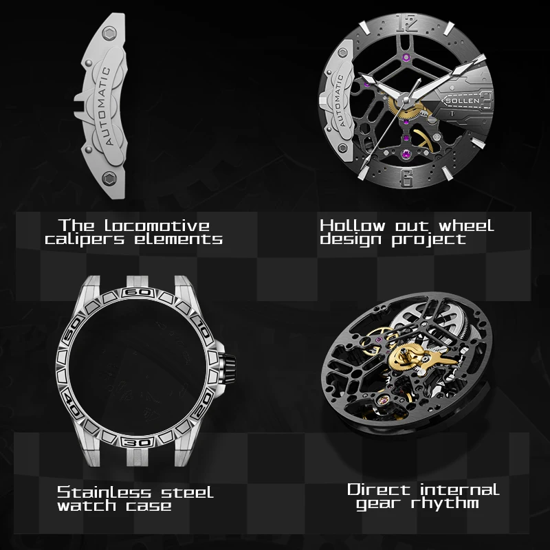 SOLLEN Supercar-Inspired Automatic Watch