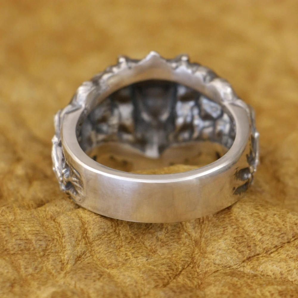 Sterling Silver Gothic Demon Skull Ring