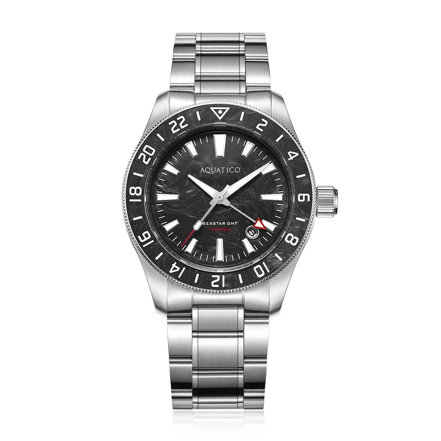 Aquatico Sea Star GMT Black Carbon Fiber Dial