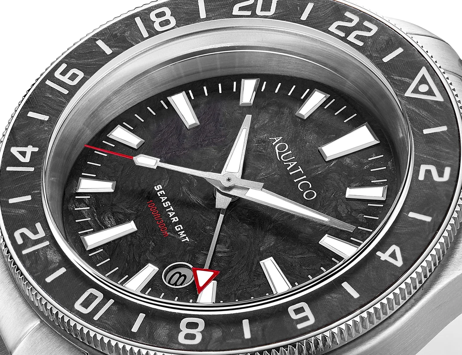 Aquatico Sea Star GMT Black Carbon Fiber Dial