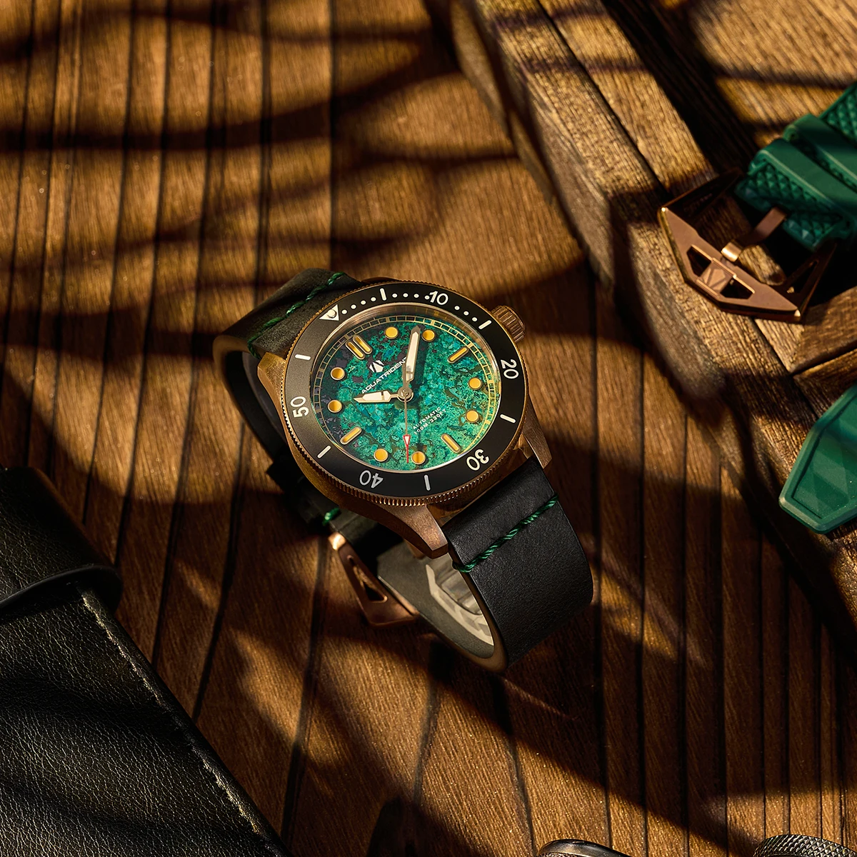 Bronze Marble Dial Automatic Watch