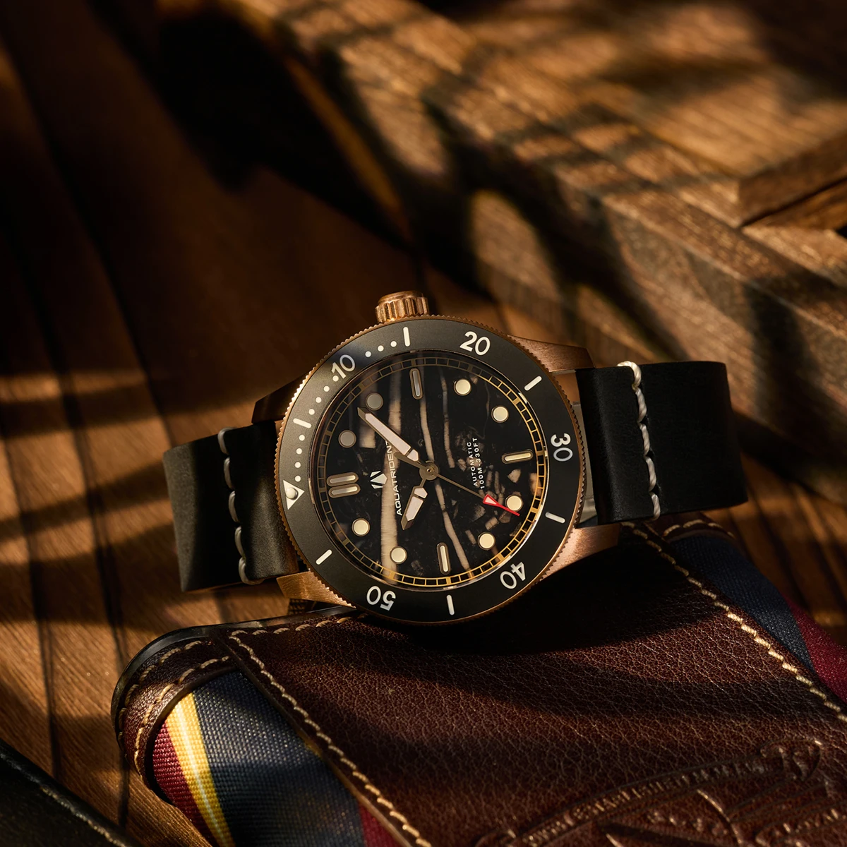 Bronze Marble Dial Automatic Watch