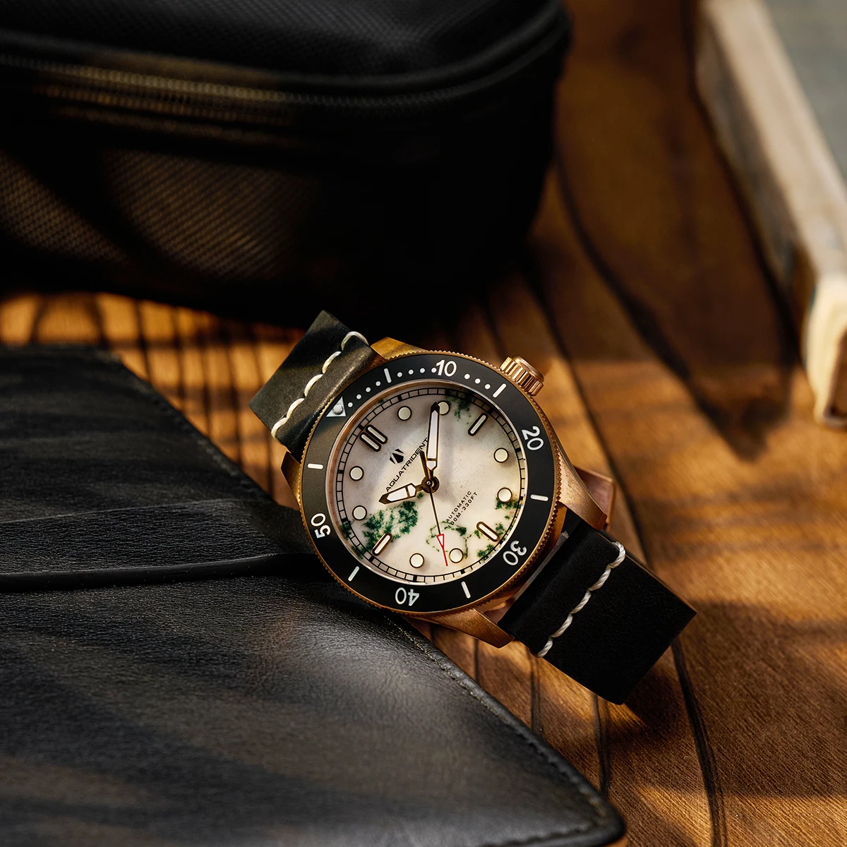 Bronze Marble Dial Automatic Watch
