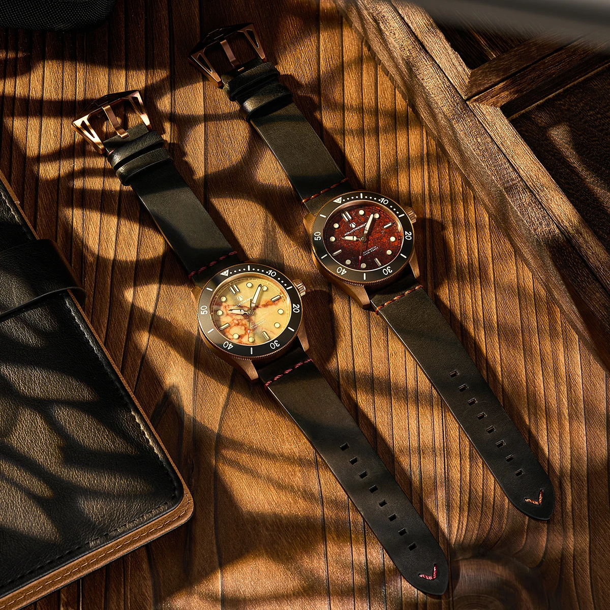 Bronze Marble Dial Automatic Watch
