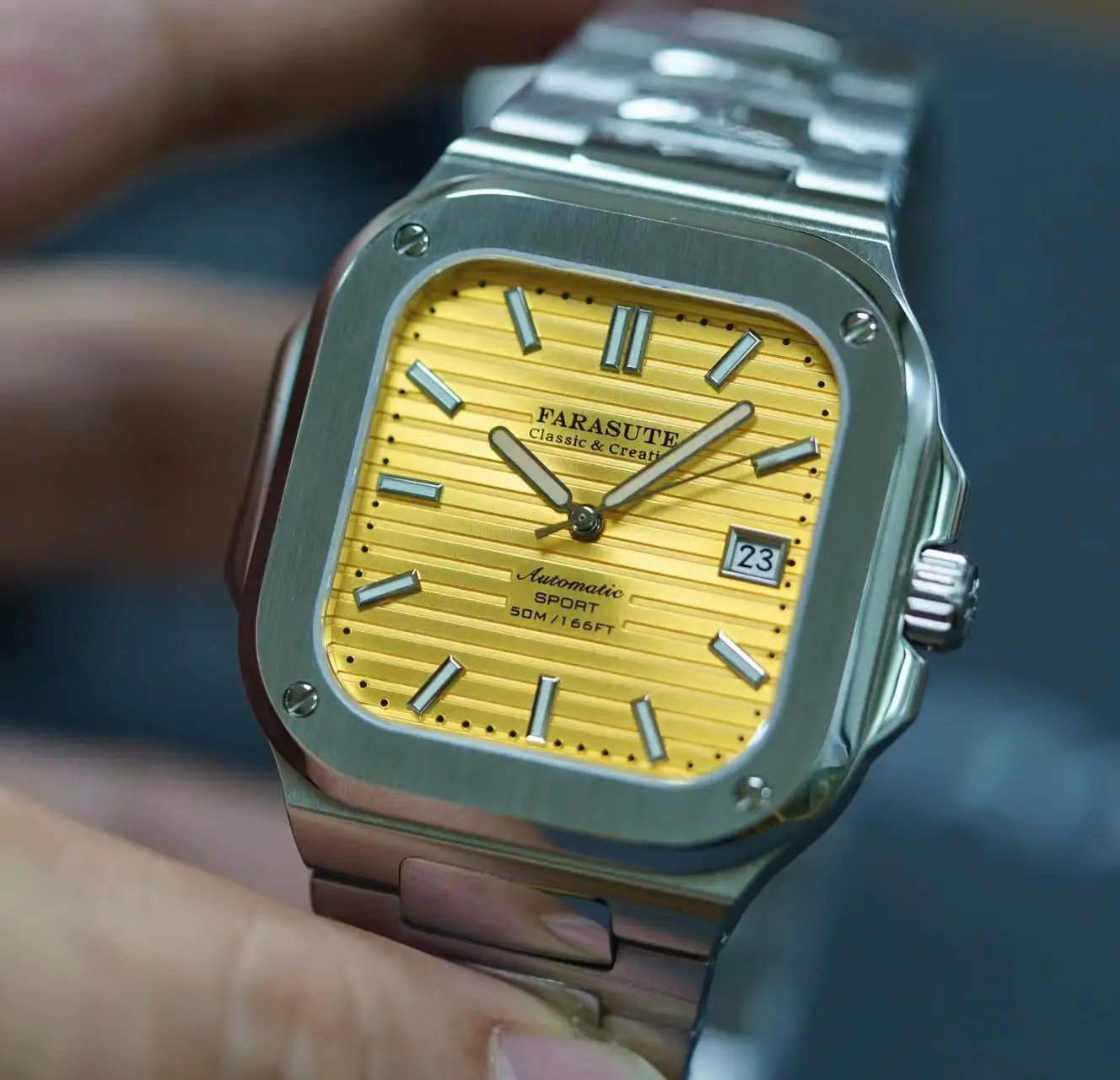 FARASUTE Square Ultrathin Mechanical Watch