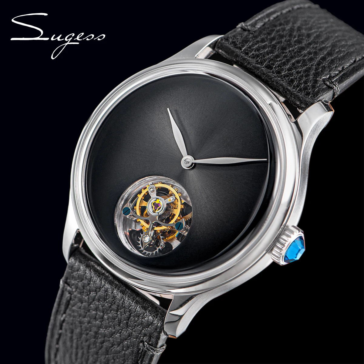 Sugess 38mm Tourbillon Minimalist Watch