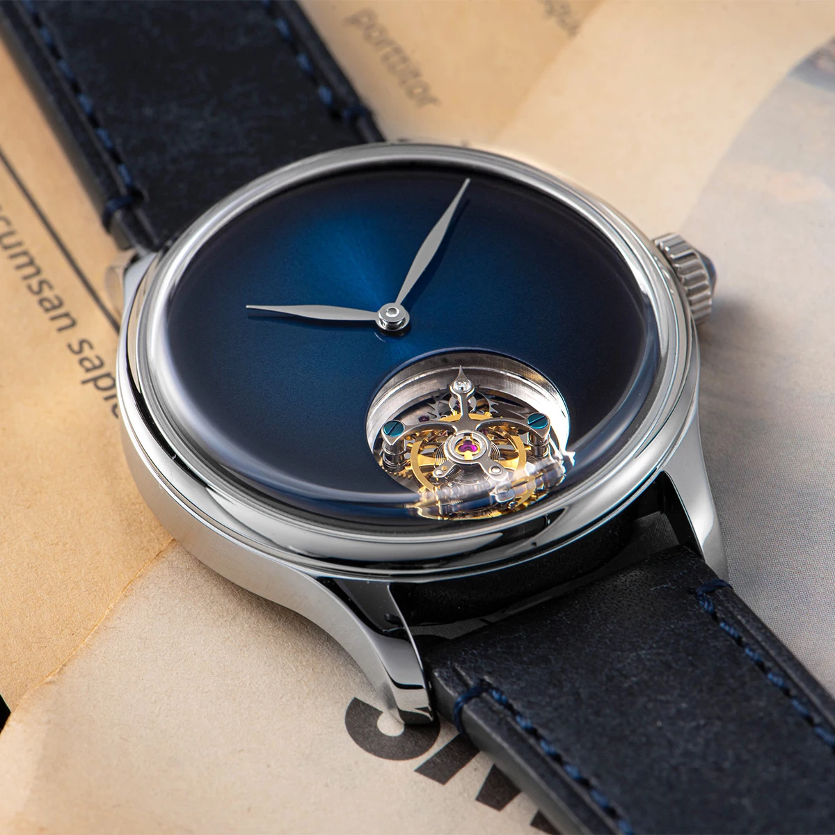 Sugess 38mm Tourbillon Minimalist Watch