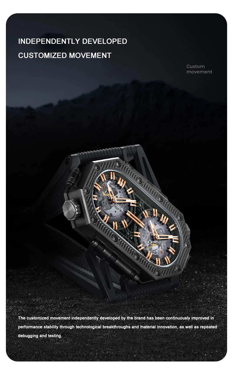 CRONUSART Voyager Dual Time Zone Watch