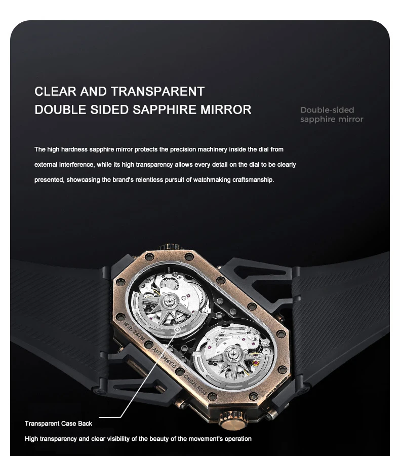 CRONUSART Voyager Dual Time Zone Watch