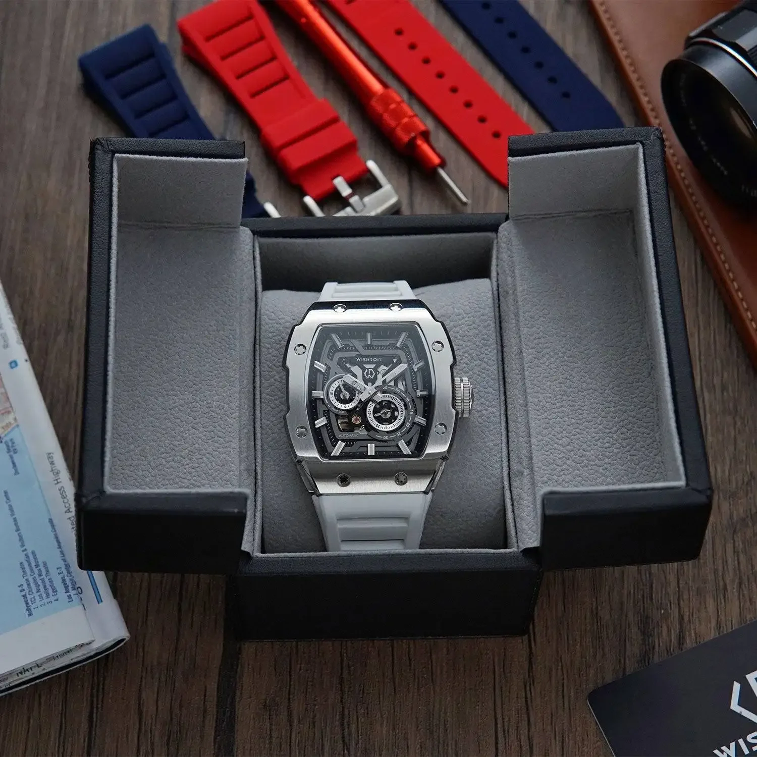 Wishdoit Skeleton Luxury Sports Watch