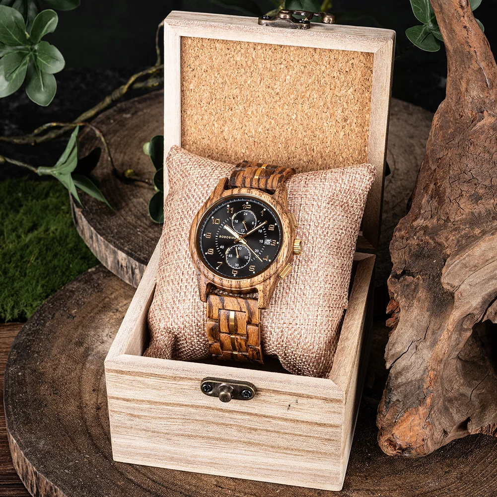 BOBO BIRD Wooden Chronograph Watch
