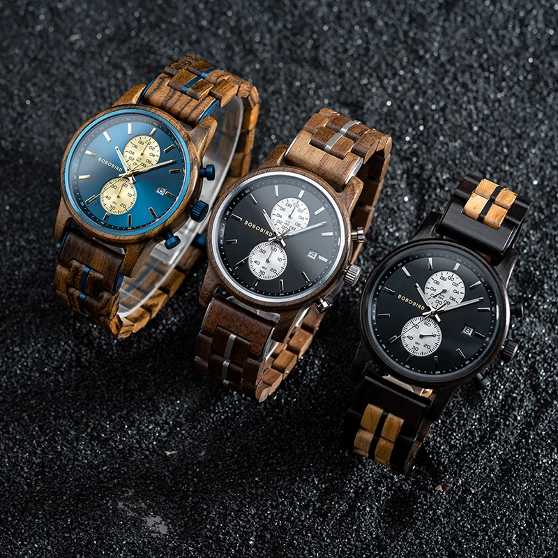 BOBO BIRD T116 Chronograph Wooden Watch