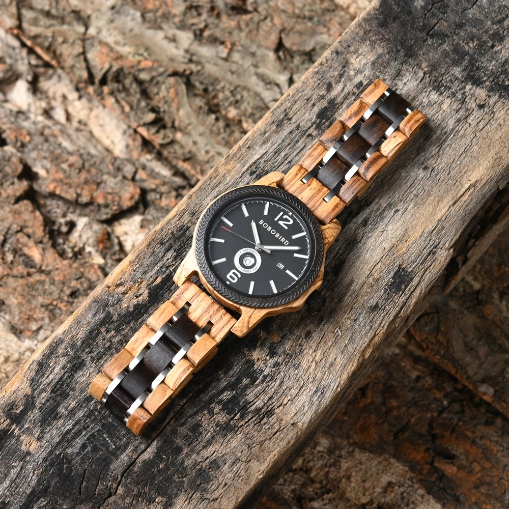 BOBO BIRD Wooden Quartz Watch for Men