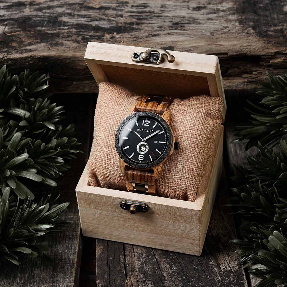 BOBO BIRD Wooden Quartz Watch for Men