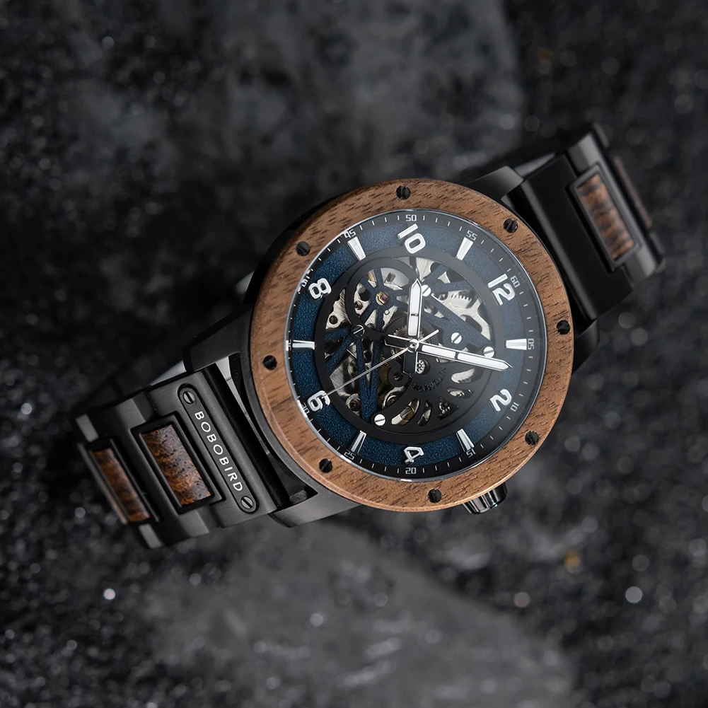 BOBO BIRD Wooden Mechanical Watch