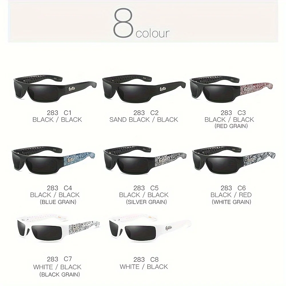 Wraparound Polarized Biker Sunglasses