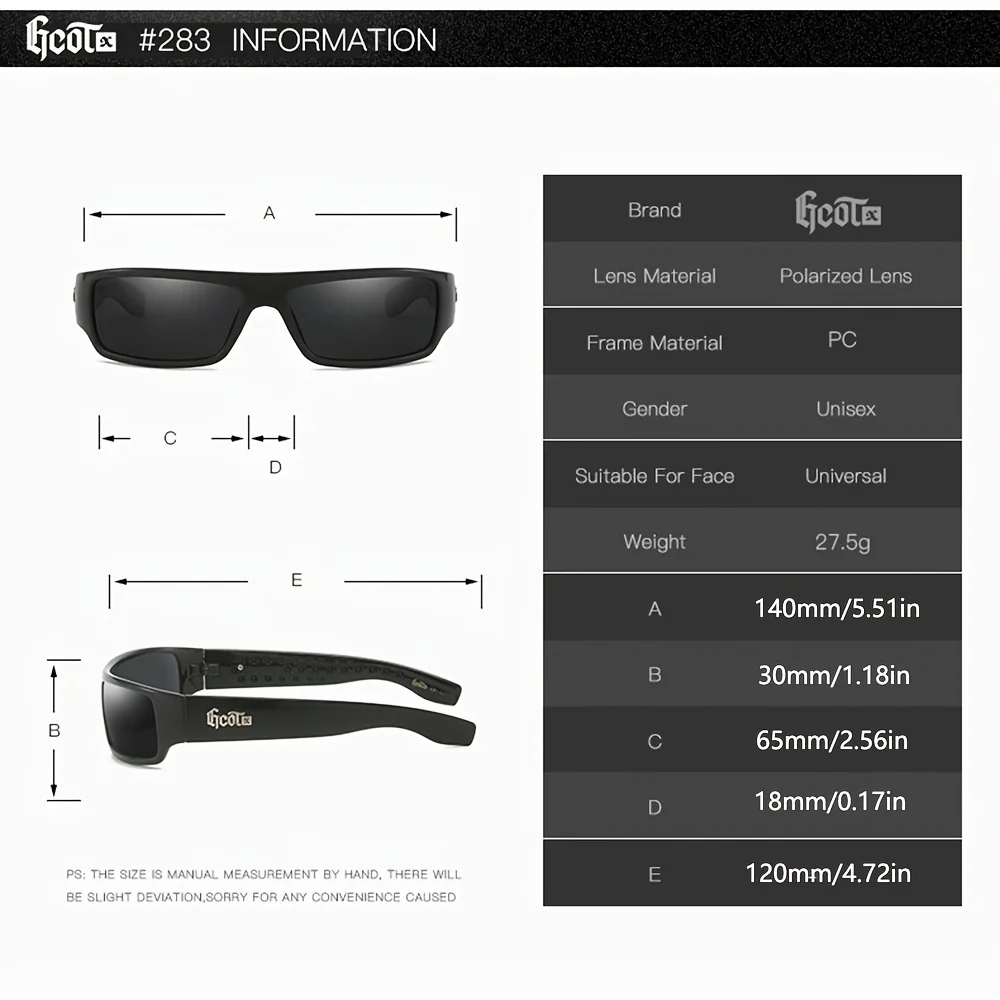 Wraparound Polarized Biker Sunglasses