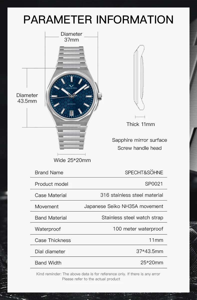 Specht & Söhne Honeycomb Dial Watch
