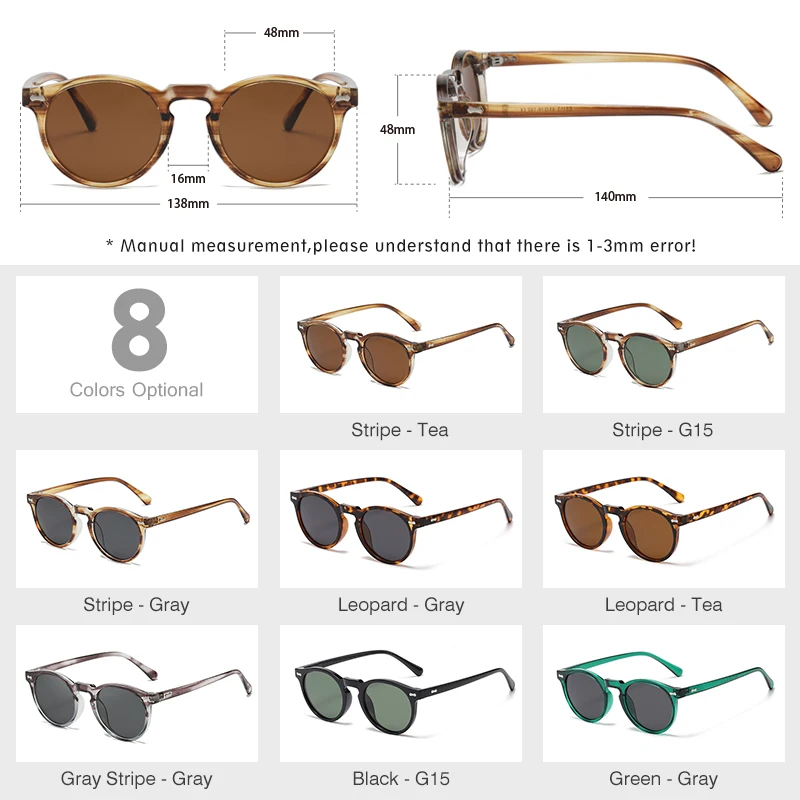 Vintage Round Polarized Sunglasses