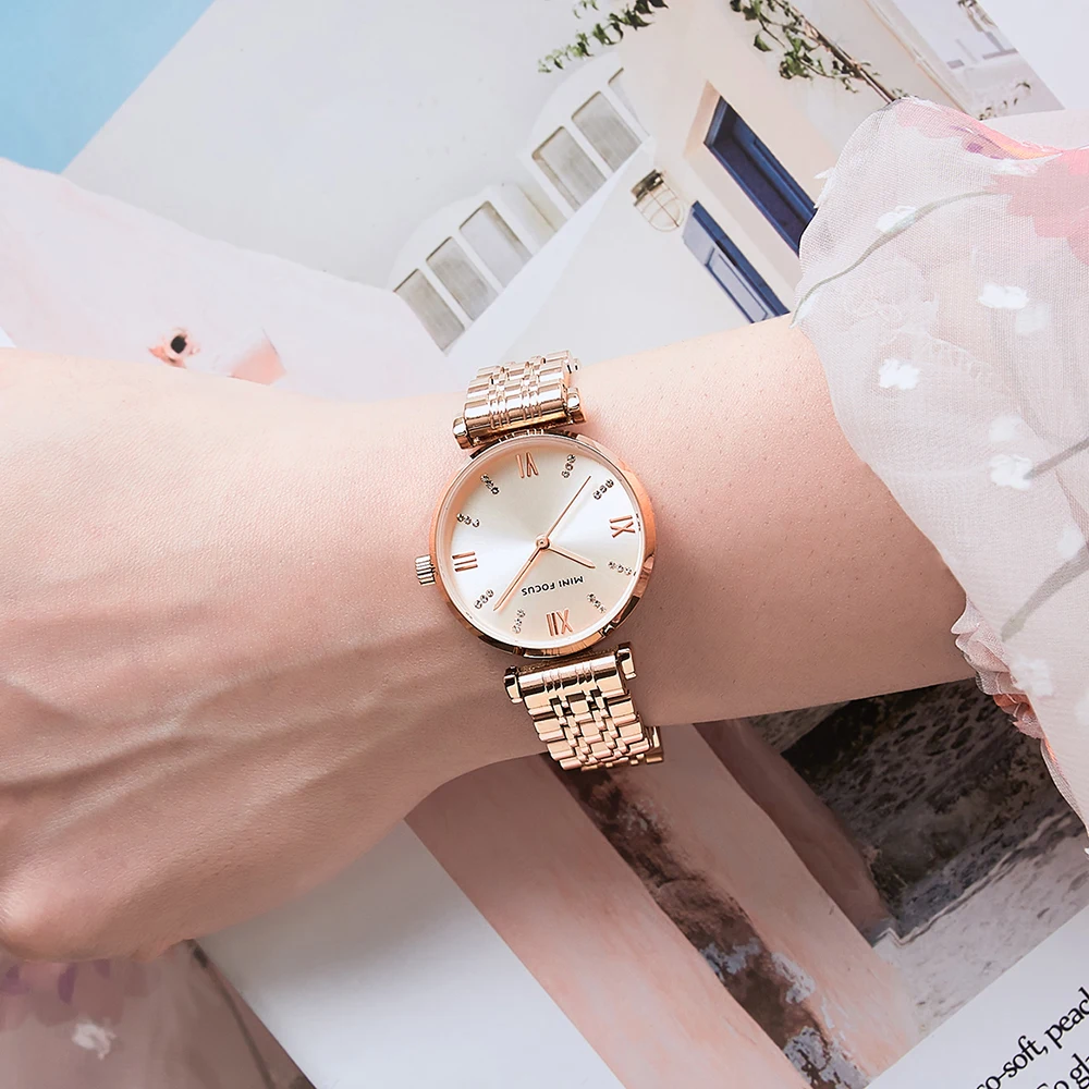 Mini Focus Women's Elegant Crystal Watch