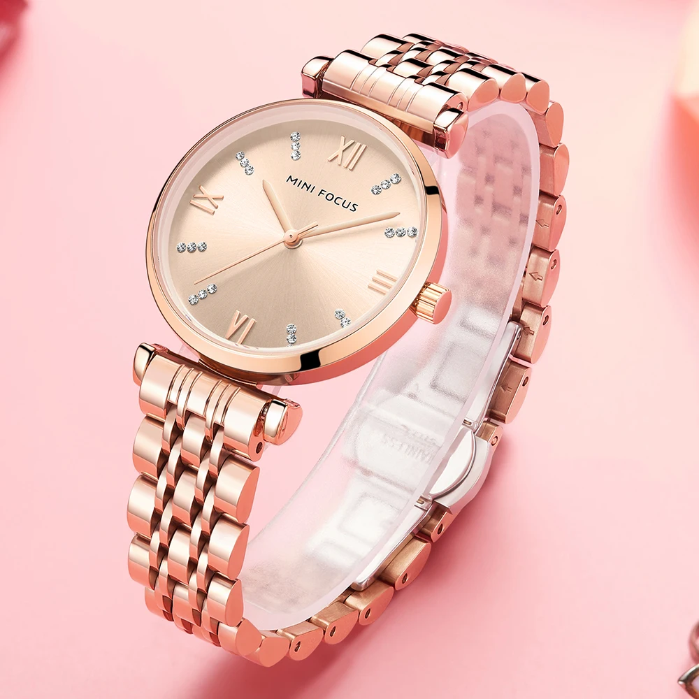 Mini Focus Women's Elegant Crystal Watch