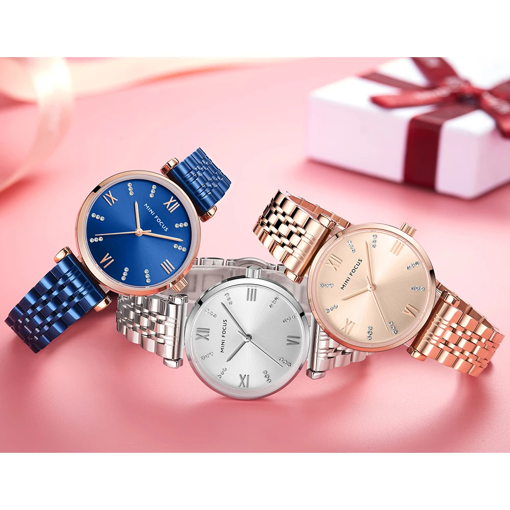 Mini Focus Women's Elegant Crystal Watch