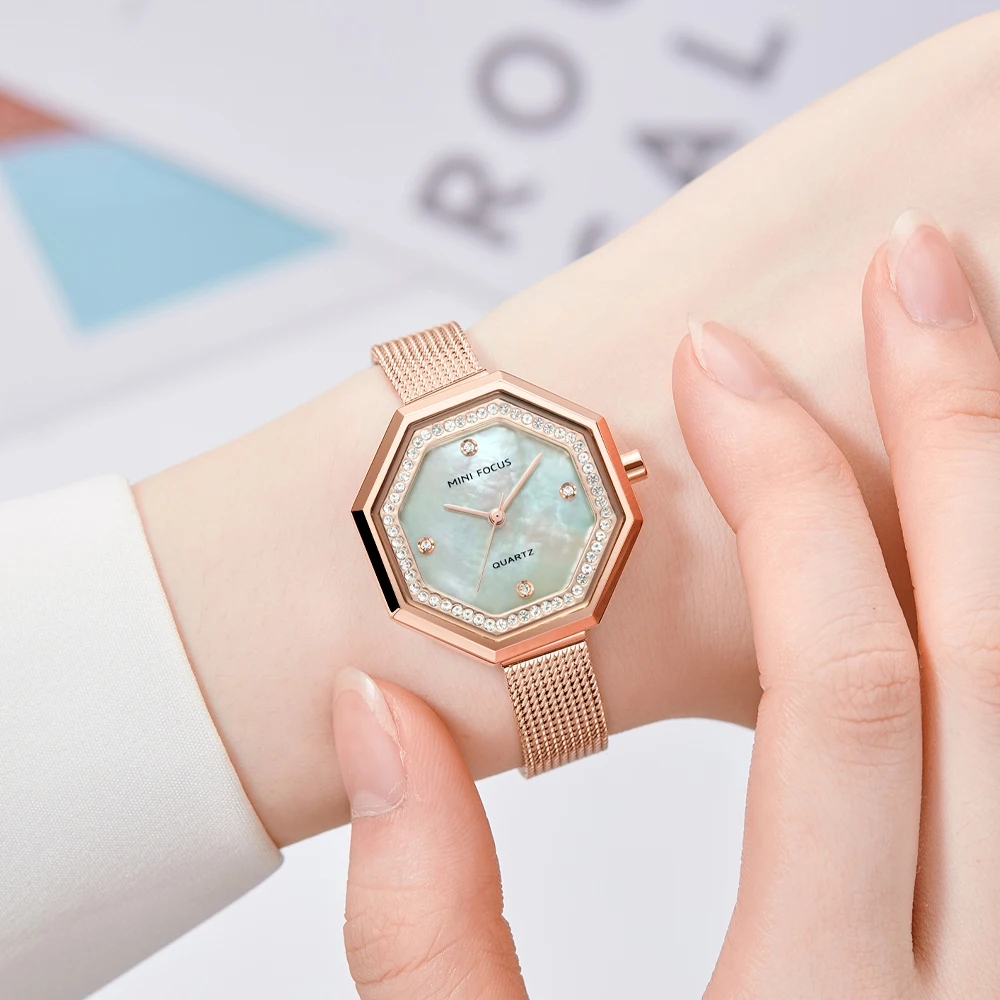 Luxury Women's Hexagonal Quartz Watch