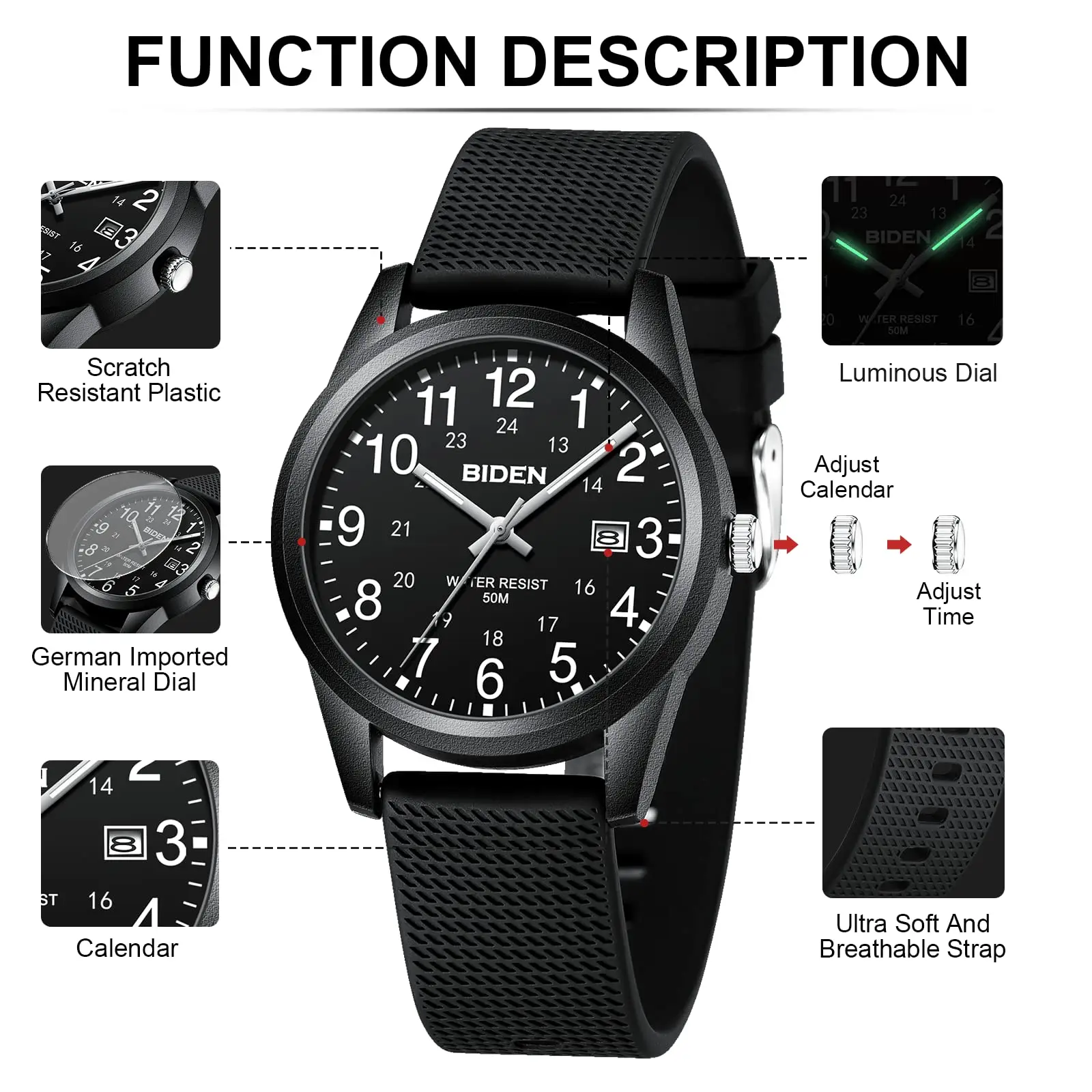 BIDEN Outdoor Field Quartz Watch