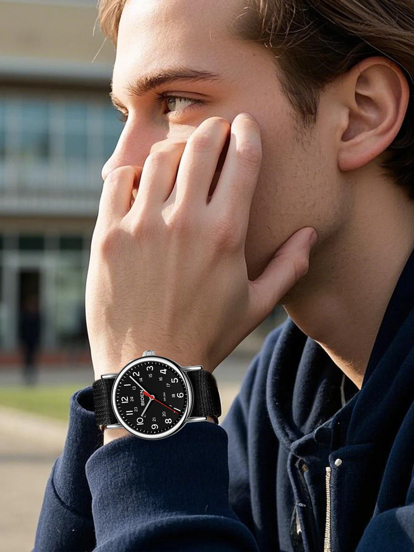 Durable Outdoor Military Field Watch with Nylon Strap
