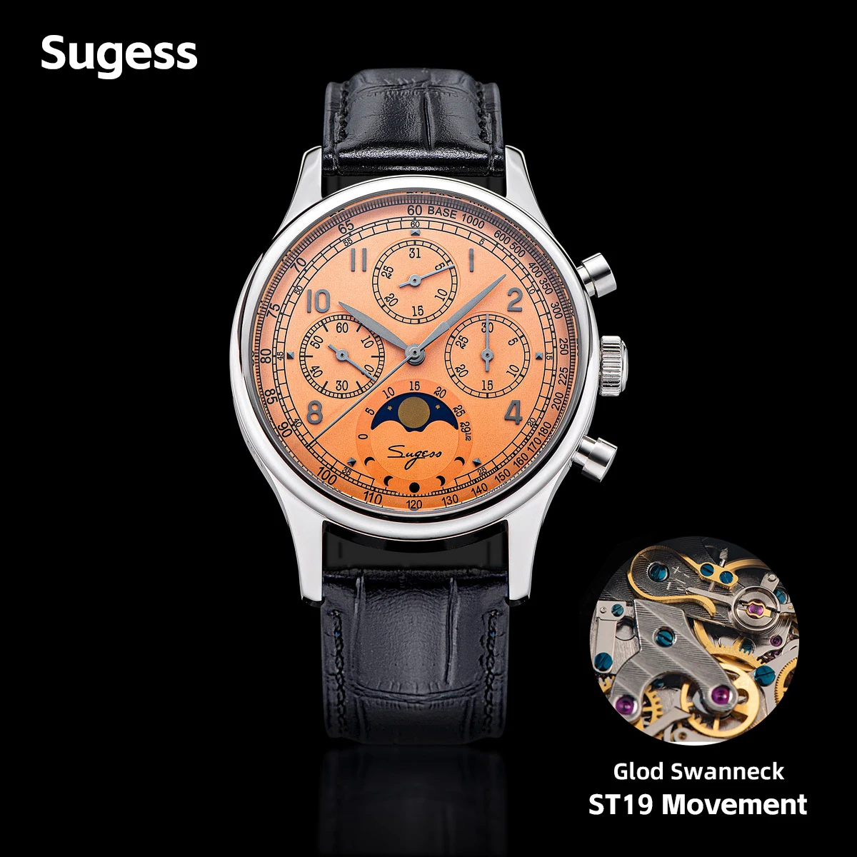 Sugess S398-2 Chronograph Moonphase Watch