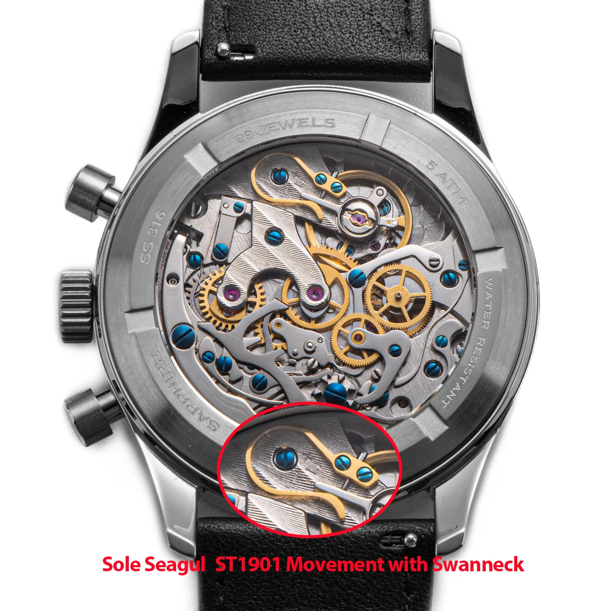 Sugess S423 Chronograph Swanneck ST19