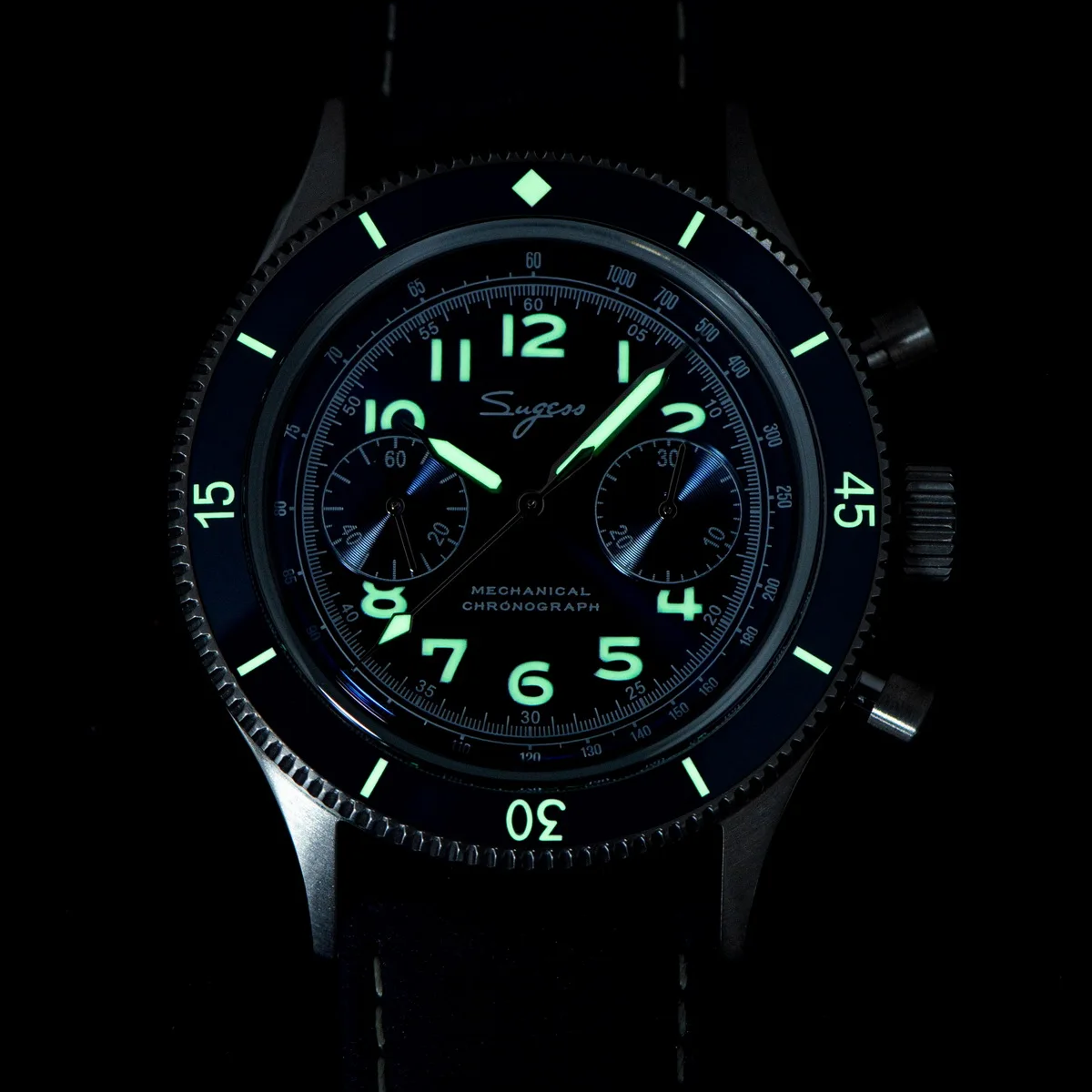 Sugess S423 Chronograph Swanneck ST19