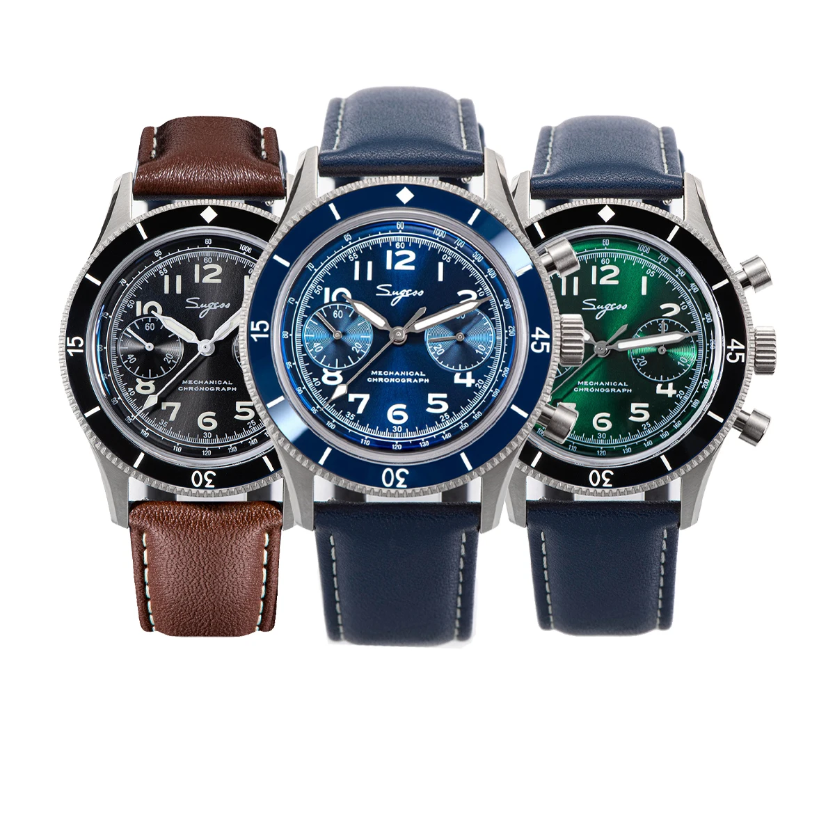 Sugess S423 Chronograph Swanneck ST19