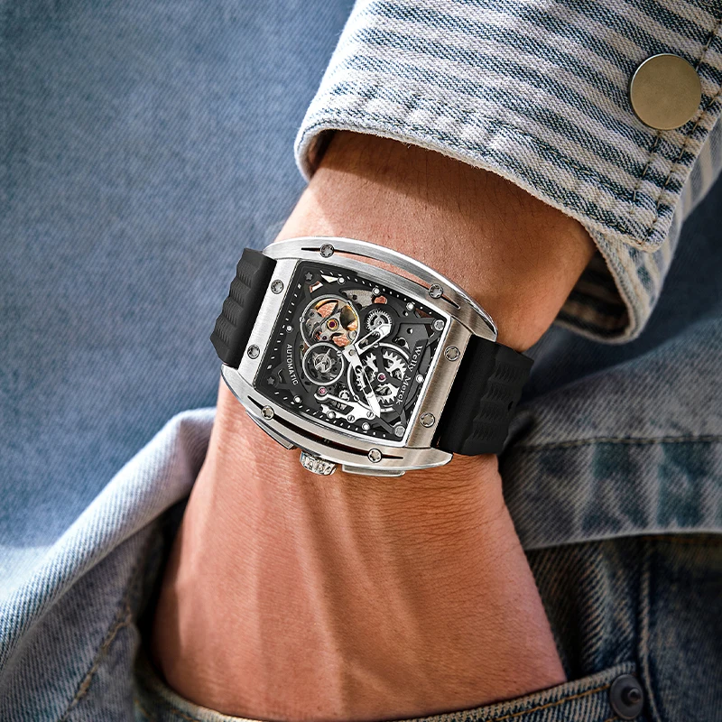 Welly Merck WM083 Skeleton Automatic Watch
