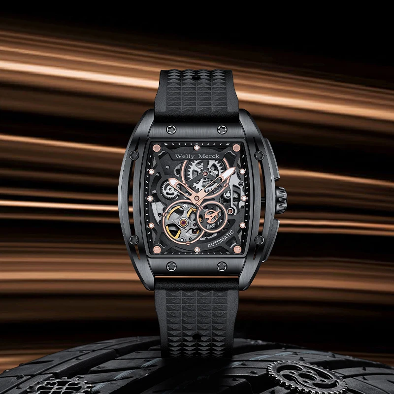 Welly Merck WM083 Skeleton Automatic Watch