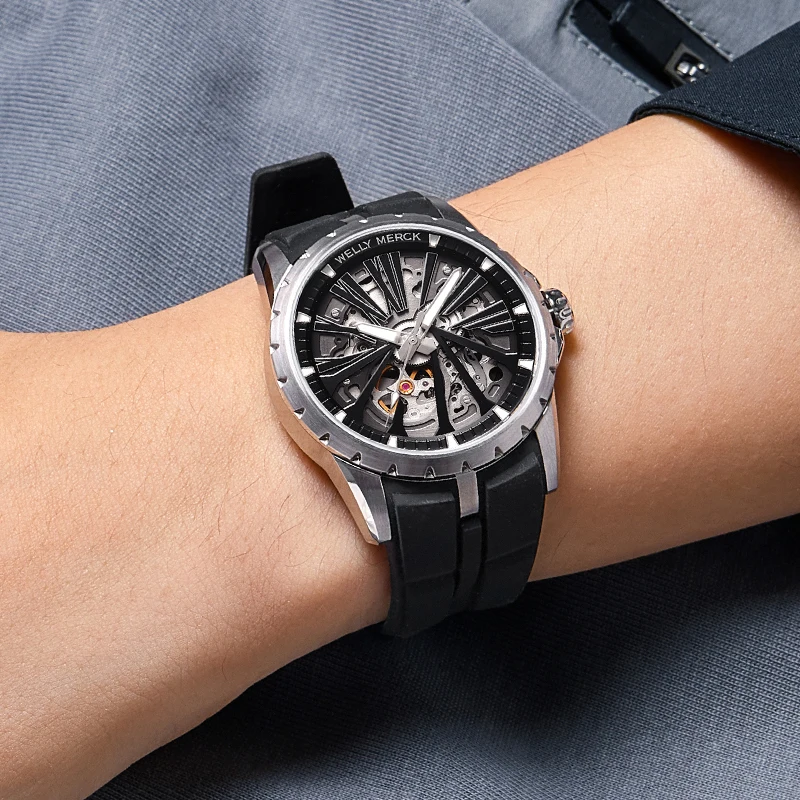 Welly Merck Automatic Skeleton Sport Watch