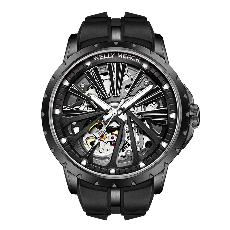 Welly Merck Automatic Skeleton Sport Watch