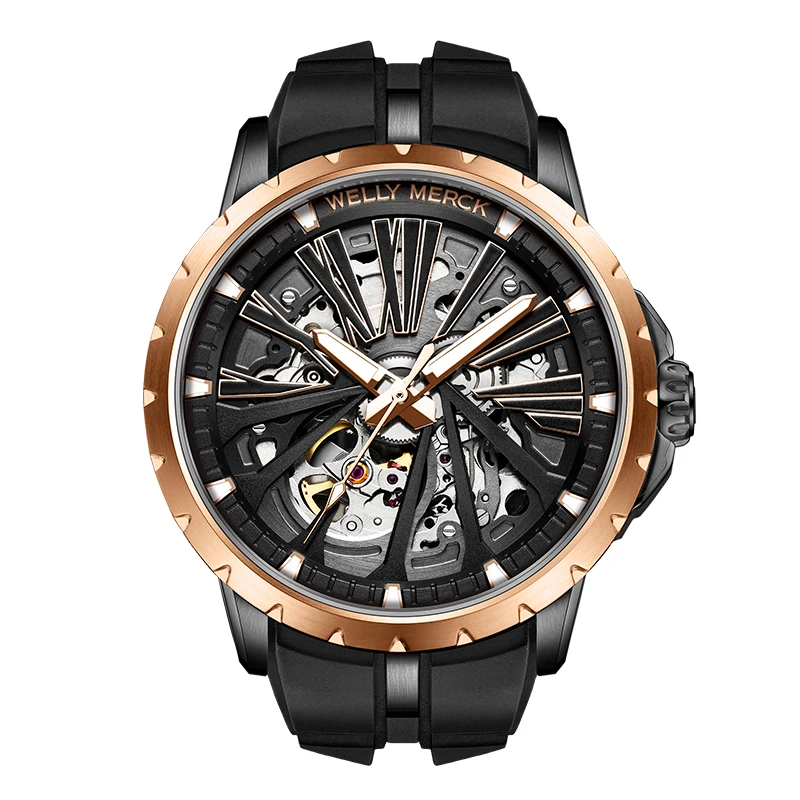 Welly Merck Automatic Skeleton Sport Watch