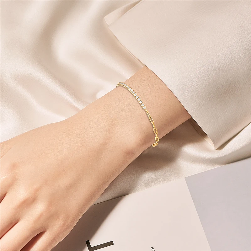 18k Gold Moissanite Tennis Bracelet