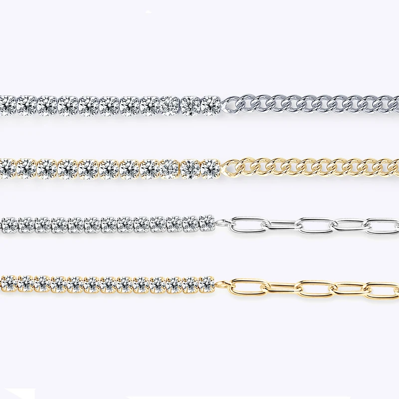 18k Gold Moissanite Tennis Bracelet