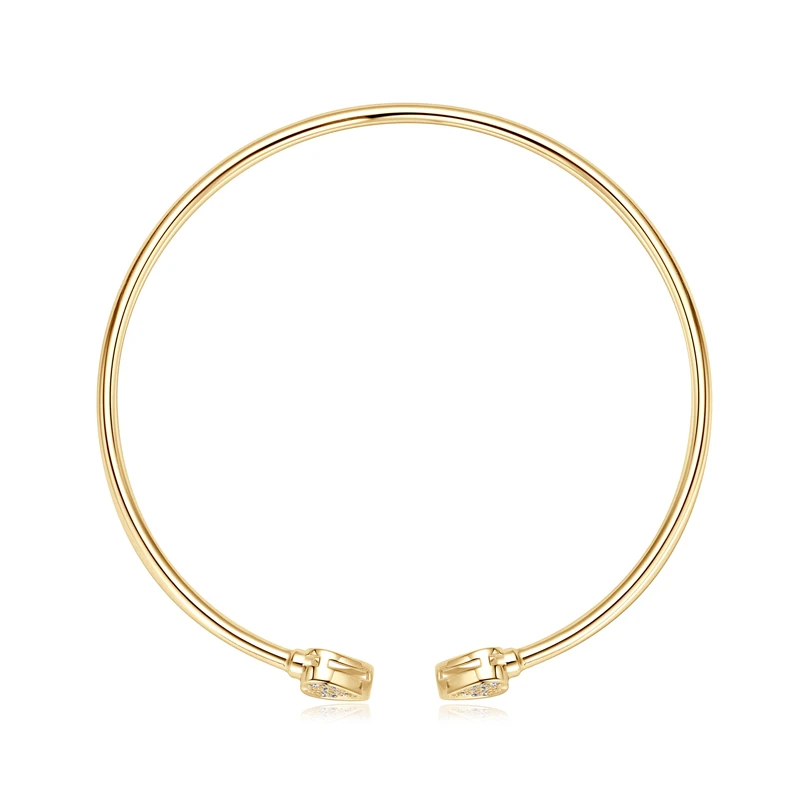 Love Heart Moissanite Cuff Bracelet