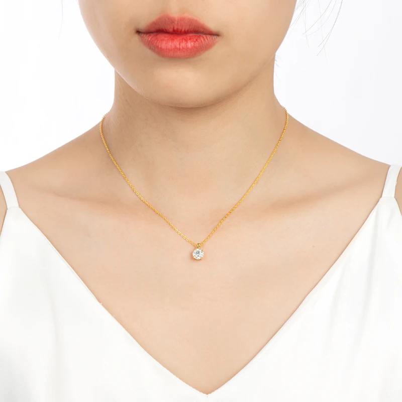 The Solara Moissanite Solitaire Necklace