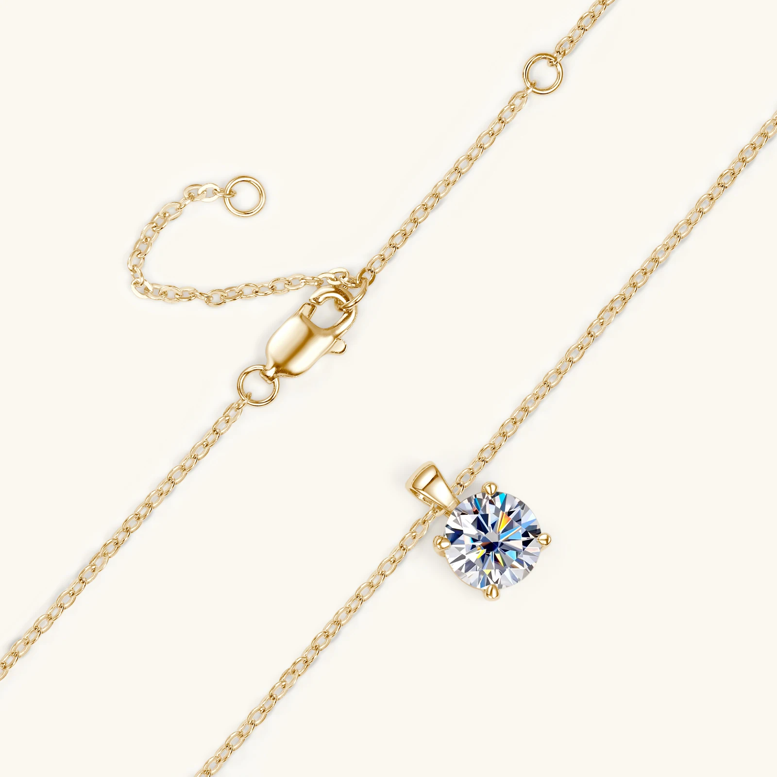 The Solara Moissanite Solitaire Necklace